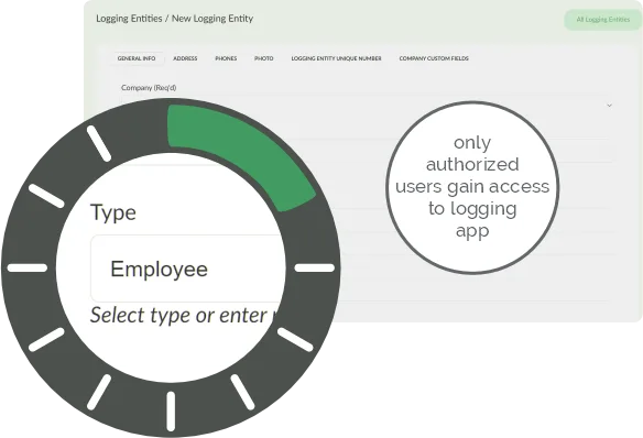 Authorized users time and attendance
